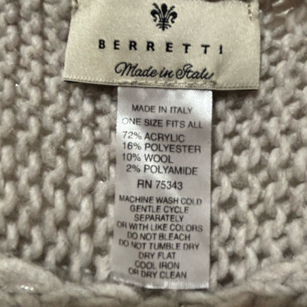 Berretti Metallic Knit Dolman Sleeve Sweater – Made in Italy - Picture 6 of 6